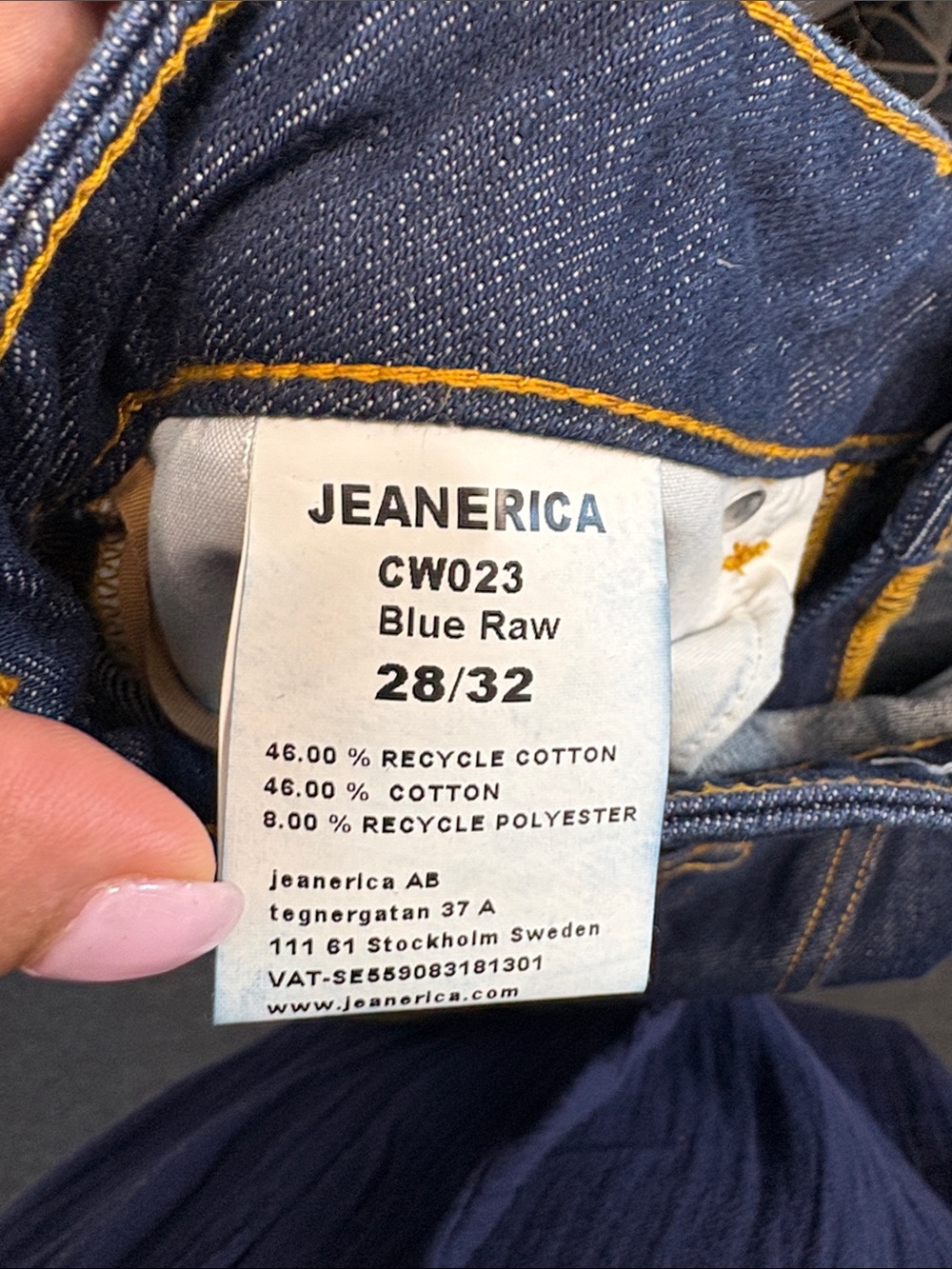 Jeanerica Como Barrel blue raw jeans - Picture 6 of 6